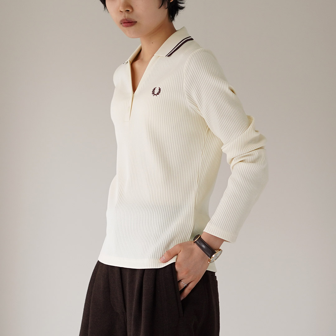 FRED PERRY（フレッドペリー） G3164 リブニット ポロシャツ TWIN