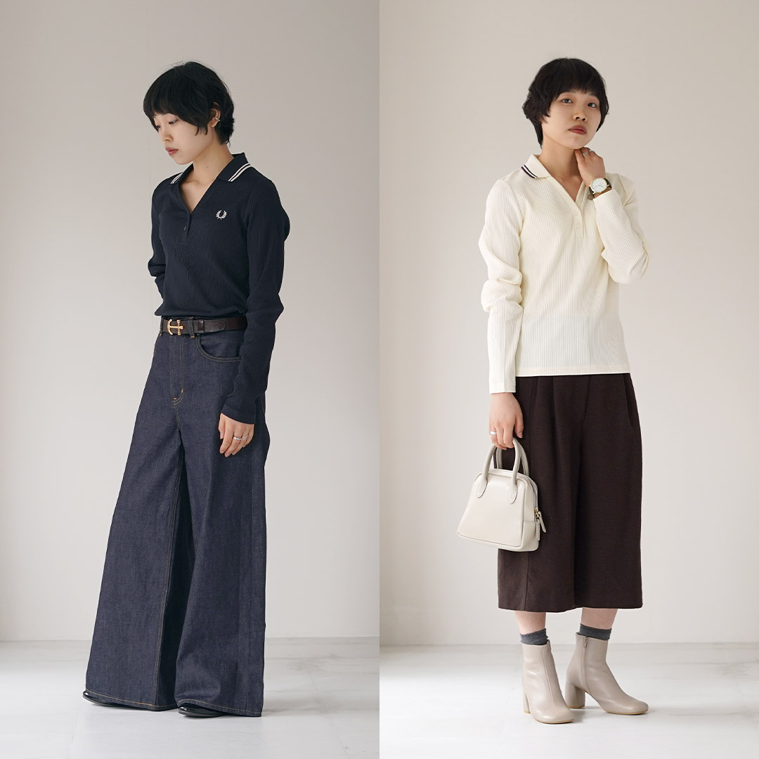 FRED PERRY（フレッドペリー） G3164 リブニット ポロシャツ TWIN