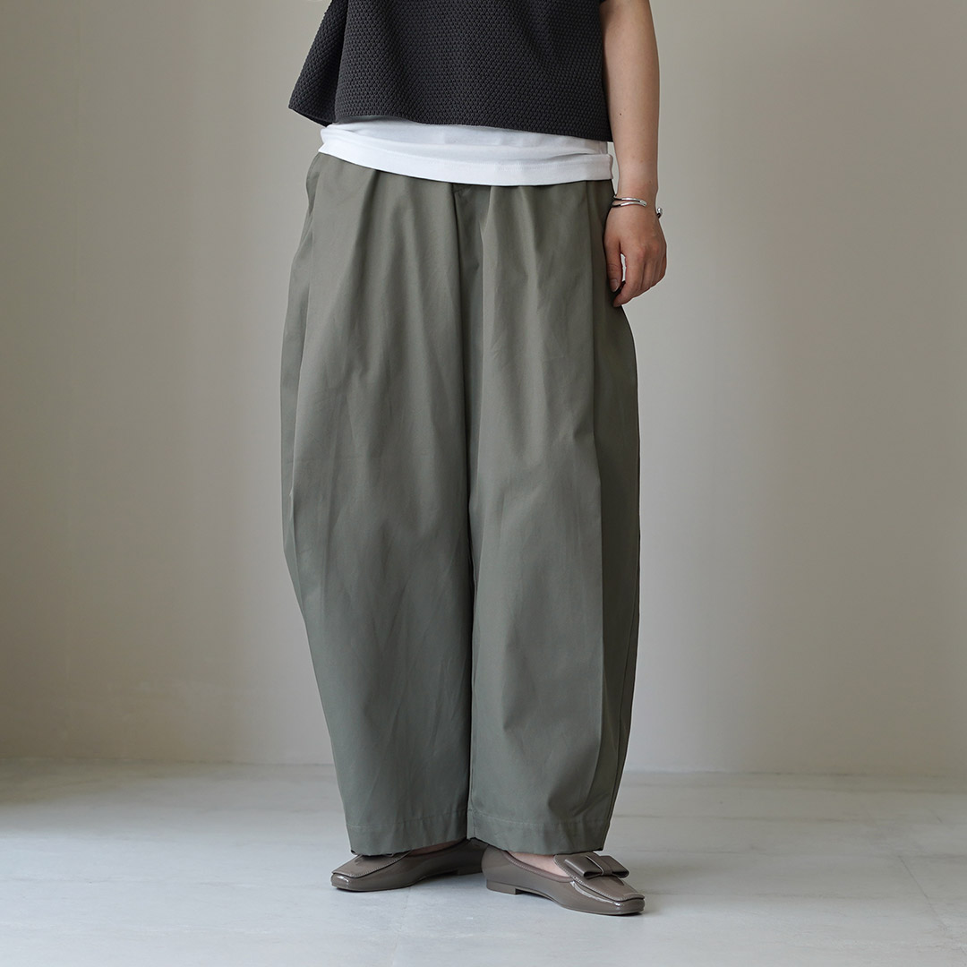 mizuiroind（ミズイロインド） タックコクーン スラックス 日本製