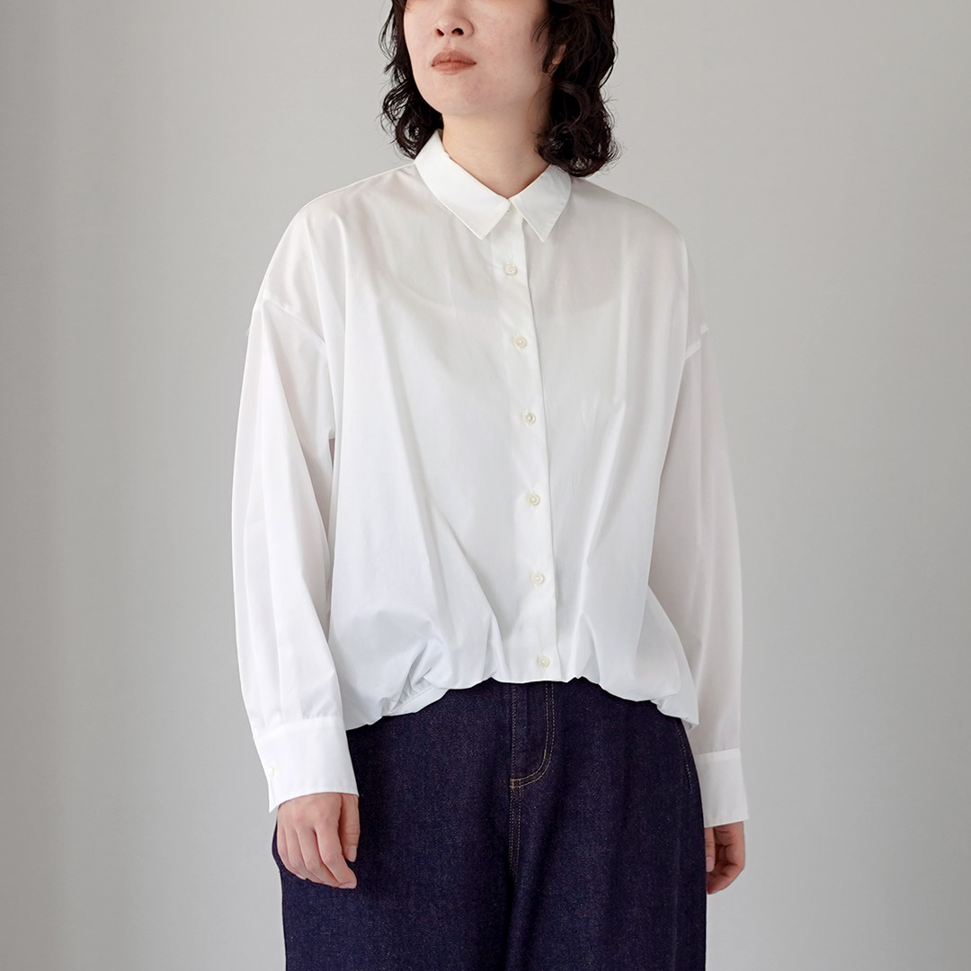 mizuiroind（ミズイロインド） ロングスリーブ バルーンシャツ 日本製 