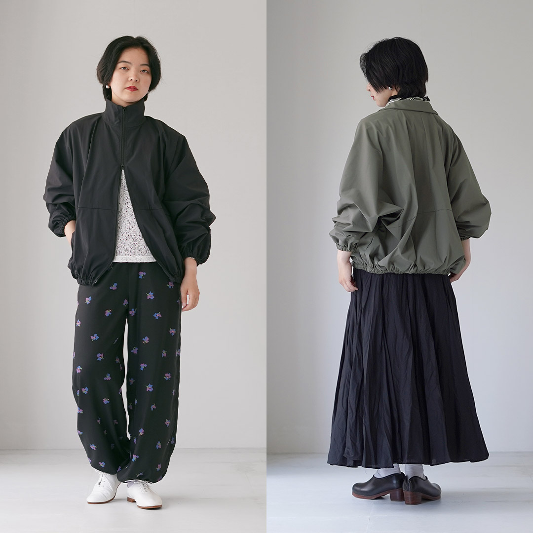 mizuiroind（ミズイロインド） ハイネック ジップ ブルゾン 日本製