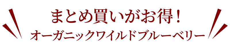 まとめ買いがお得！オーガニックブルーベリーラインナップ