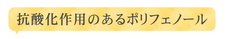抗酸化作用のあるポリフェノール