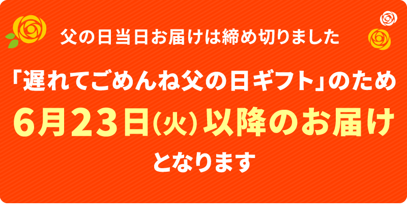 父の日遅れてごめんね