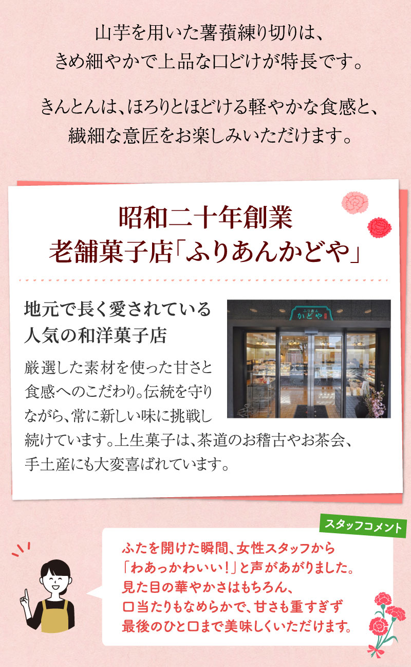 昭和20年創業、老舗菓子店「ふりあんかどや」