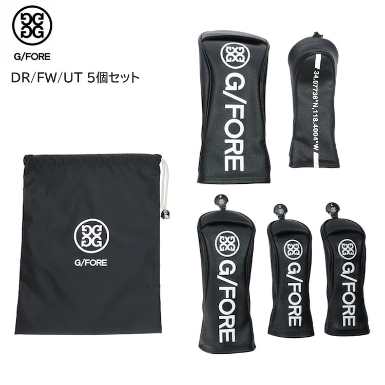 ジーフォア G/FORE ユニセックス TRJ THREE ヘッドカバー セット 073215835 ONYX DR FW UT ゴルフ