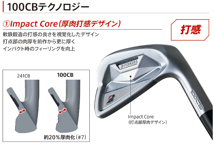 BRIDGESTONE GOLF ブリヂストンゴルフ B-FORGED 100CB アイアン 6本
