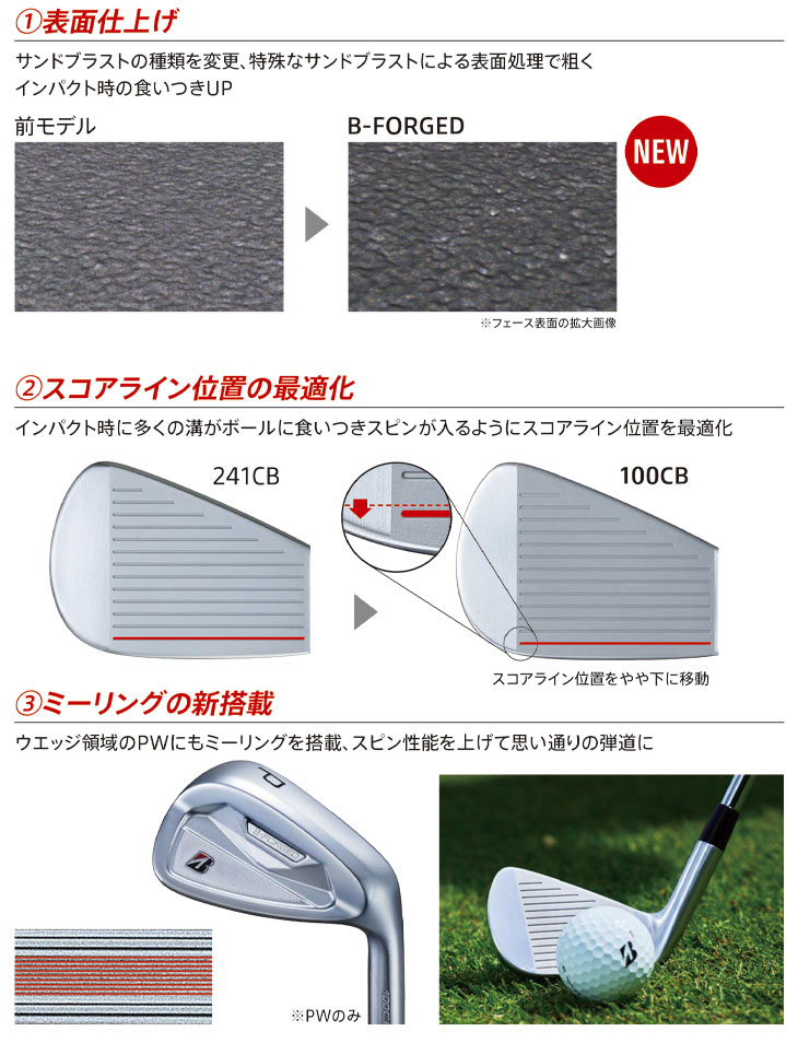 BRIDGESTONE GOLF ブリヂストンゴルフ B-FORGED 100CB アイアン 6本