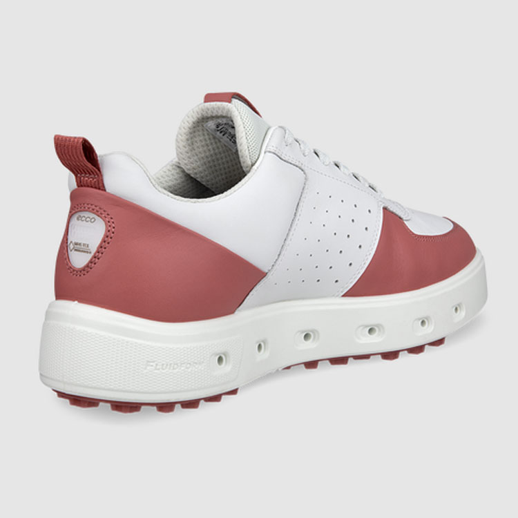 goog♡エコーゴルフシューズ ピンク38 ECCO Golf S Three ウィメンズ レザーGore-Texゴルフシューズ