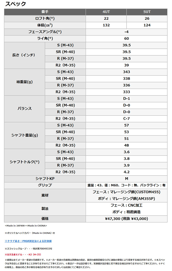 プロギア LS ユーティリティ PRGR純正 Speeder NX for PRGR カーボンシャフト 2023 PRGR｜daiichigolf｜07