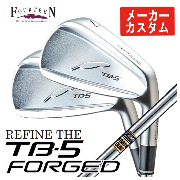 (メーカーカスタム) フォーティーン TB-5 フォージド アイアン ダイナミックゴールド シャフト 5本セット(#6-Pw) TB-5 FORGED