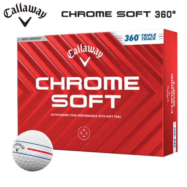 yʌzLEFC Callaway St{[ 1_[X 12 N\tg360° gvEgbN CHROME SOFT 360° TRIPLE TRACK