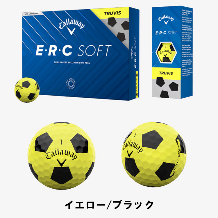 キャロウェイ　ERC　ゴルフボール　サッカーボール　黄　1ダース　新品未使用 キャロウェイ erc ボールのおすすめ人気商品一覧 通販 - Yahoo