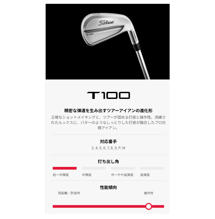 タイトリストT100 6本 5i〜PW モーダス3TOUR115 S Titleist タイトリスト（Titleist） T100 アイアン（6本セット