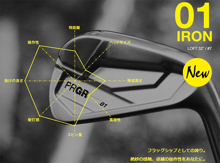 PRGR（プロギア） 01 アイアン 単品 #4・#5 スペックスチール3 Ver.2 M