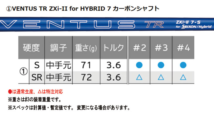 SRIXON スリクソン ZXiU ユーティリティ VENTUS TR ZXi-2 【7
