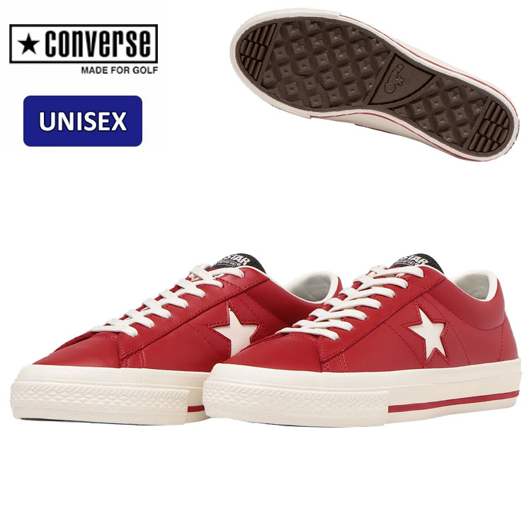 コンバース メイドフォー ゴルフ ワンスター GF SC レッド CONVERSE ONE STAR GF SC 33500290 ゴルフシューズ メンズ レディース