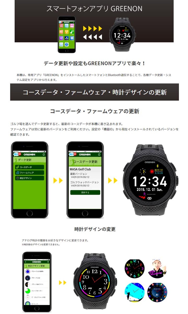 グリーンオン ザ・ゴルフウォッチ A1-2 腕時計型 GPSゴルフナビ GREENON GOLF WATCH エーワンツー あすつく