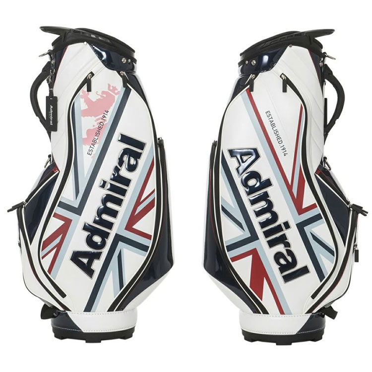 Admiral キャディバッグ（色：ホワイト系）｜ゴルフ用バッグ｜ゴルフ