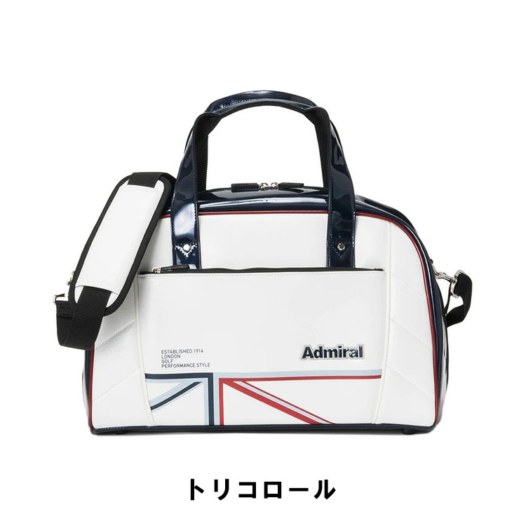 Admiral - coco 中古 アドミラルゴルフ Admiral Golf ボストンバッグ ホワイト 白 トートバッグ ストライプ柄 Admiral Golf アドミラル ゴルフ ボストンバッグ ユニオン