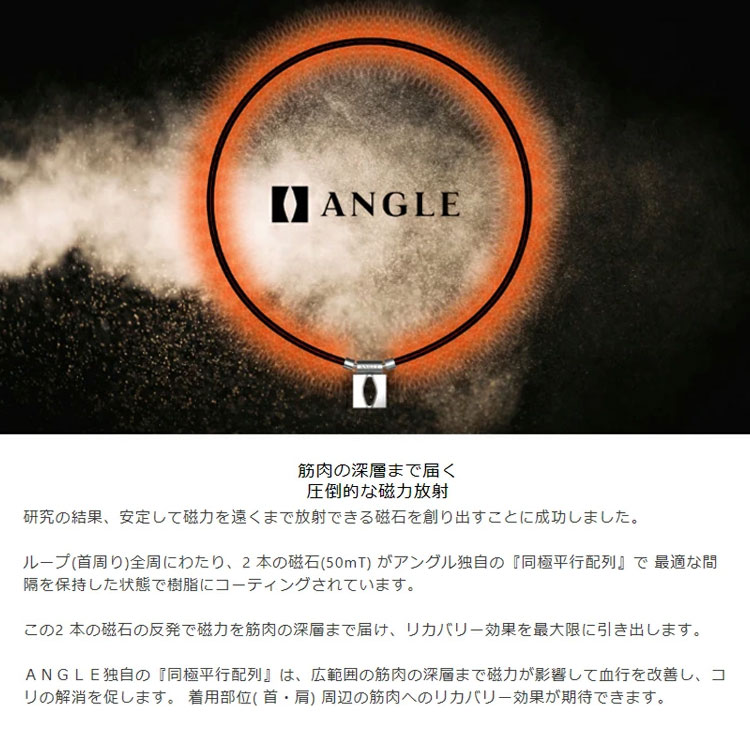 アングル ANGLE AE02N e.MODEL 02 NECKLACE 磁気ネックレス 肩こり