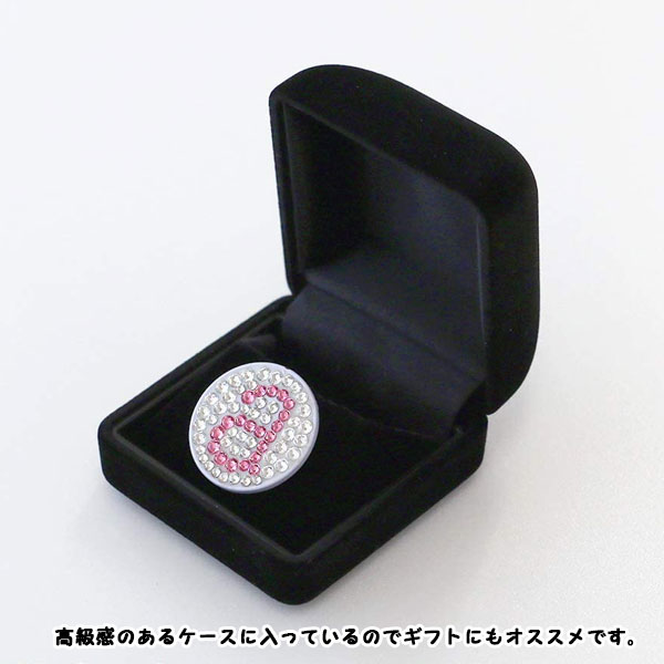 DIAMO ゴルフマーカー ダイヤモンド付き 送料無料 【dagdart GOLF】 天然ダイヤモンド シルバーボール