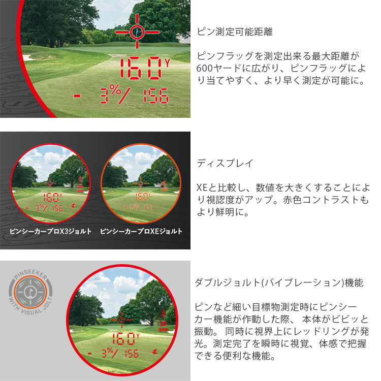 Bushnell ブッシュネル ゴルフ ピンシーカー プロ X3 ジョルト