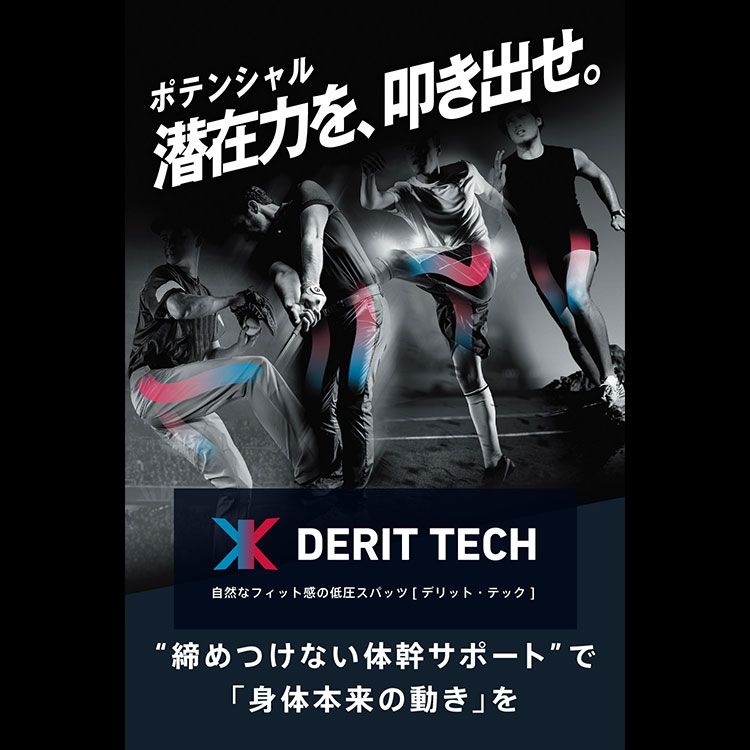 デリットテック メンズ半袖シャツ
