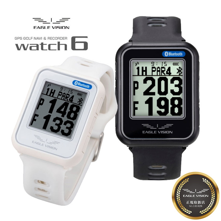 GPS VISION EAGLE ゴルフナビwatch6 6(ブラック watch VISION EAGLE ウォッチ ゴルフナビゲーション GPS ラウンド用品・アクセサリー