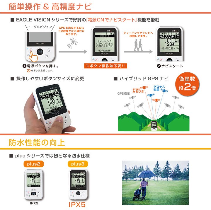 朝日ゴルフ用品 【大特価！】GPSゴルフナビ イーグルビジョン ezプラス