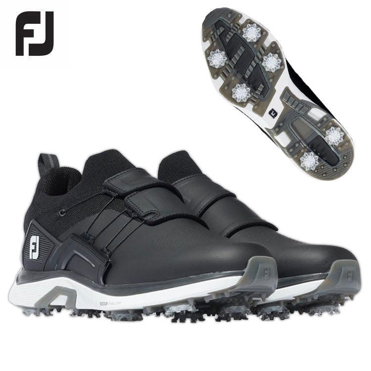 フットジョイ ゴルフシューズ MENS FJ ハイパーフレックス コア ボア FOOTJOY HYPERFLEX CORE BOA 51049 ブラック/ホワイト ソフトスパイク