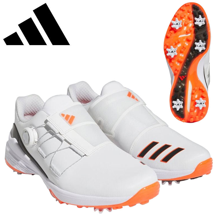 アディダス adidas ゼッドジー23 ボア LIH91 GY9716 フットウェアホワイト/コアブラック/セミソーラーレッド ZG BOA ゴルフシューズ ソフトスパイク