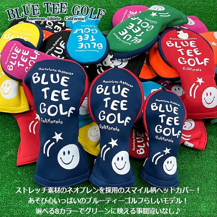 ブルーティーゴルフ ストレッチスマイル ヘッドカバー ドライバー用 460cc対応 BLUE TEE GOLF HC-034