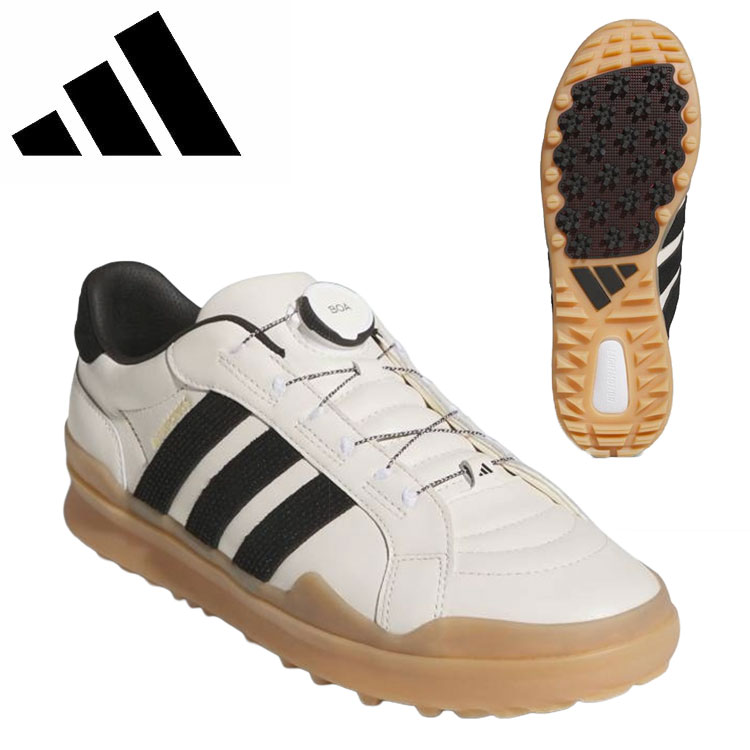 �A�f�B�_�X adidas �S���t�V���[�Y ���g���N���X �O���b�v���A �{�A RETROCROSS GRIPMORE BOA �z���C�g�^�u���b�N�^�K�� �X�p�C�N���X OMO14 HP3718
