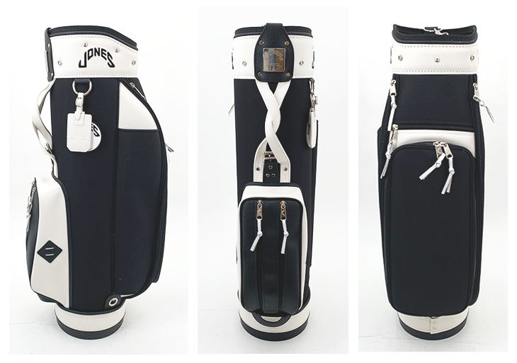 JONES キャディバッグ ホワイト/ブラック JONES Sports 正規品 ジョーンズ ゴルフ GOLF キャディバッグ