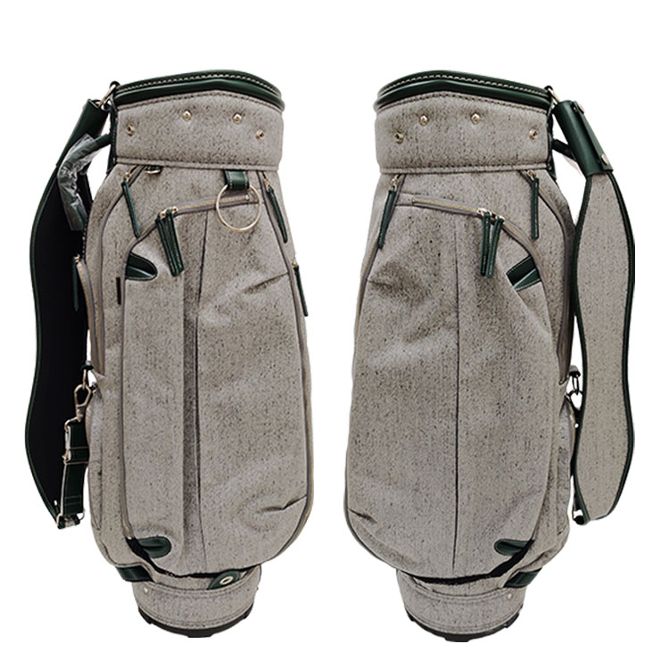 考英舎 キャディバッグ 9型 3.5kg ハンドメイド 板垣 帆布 杢グレー