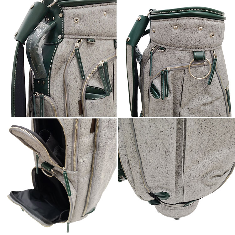 考英舎 キャディバッグ 9型 3.5kg ハンドメイド 板垣 帆布 杢グレー
