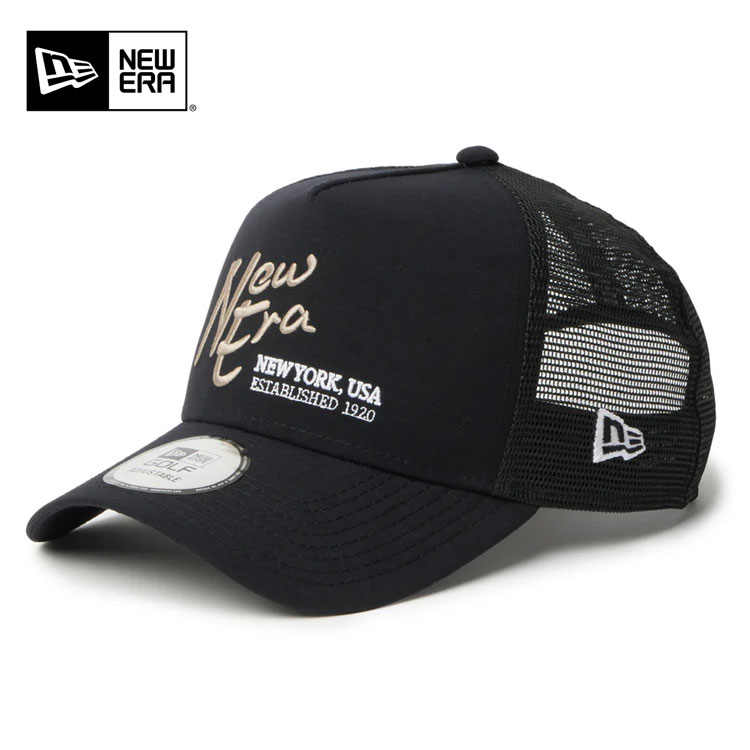 �j���[�G�� �S���t �L���b�v 9FORTY A-Frame �g���b�J�[ �i�C�����^�b�T�[ NEW ERA NEW YORK USA EST.1920 �u���b�N 14747264 NEW ERA GOLF