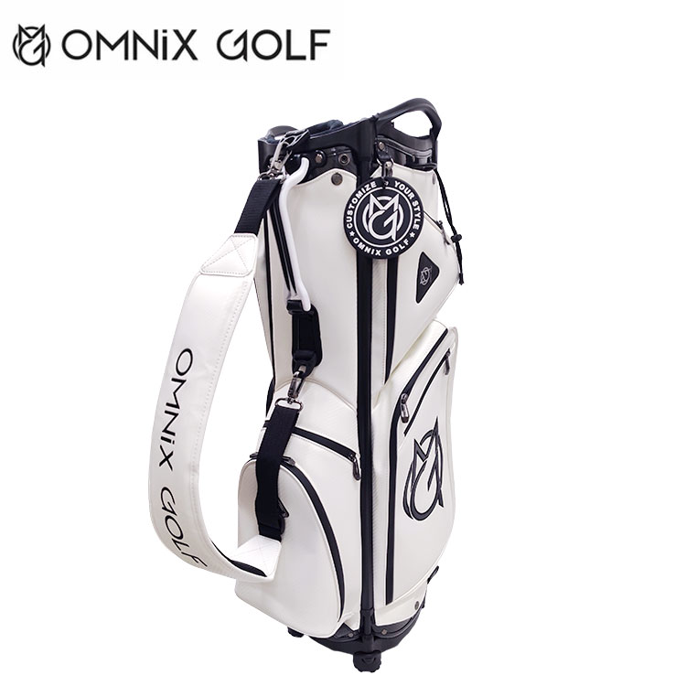 OMNIX/オムニックス ゴルフ キャディバッグ9型【ホワイト】新品！ OMNiX GOLF（オムニックスゴルフ） オムニクス ゴルフ カートキャディ