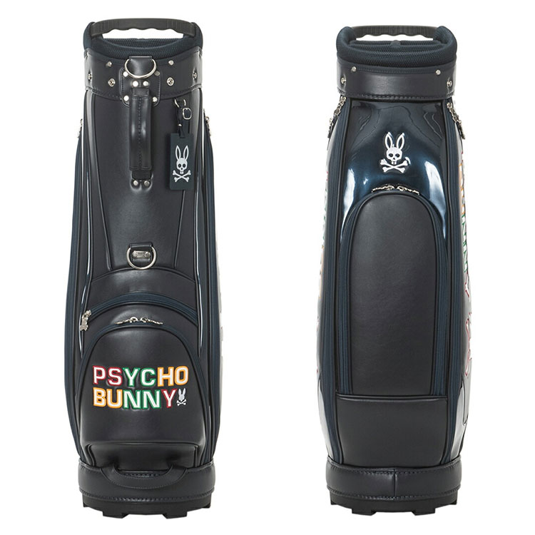Psycho Bunny キャディバッグ（色：ネイビー系）｜ゴルフ用バッグ