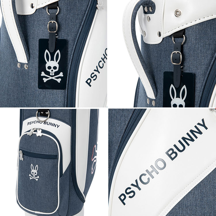 サイコバニー 　カートキャディバッグ【9型】ネイビー　pbmg6ac6 Psycho Bunny（サイコバニー） (ポイント10％)サイコバニー カート