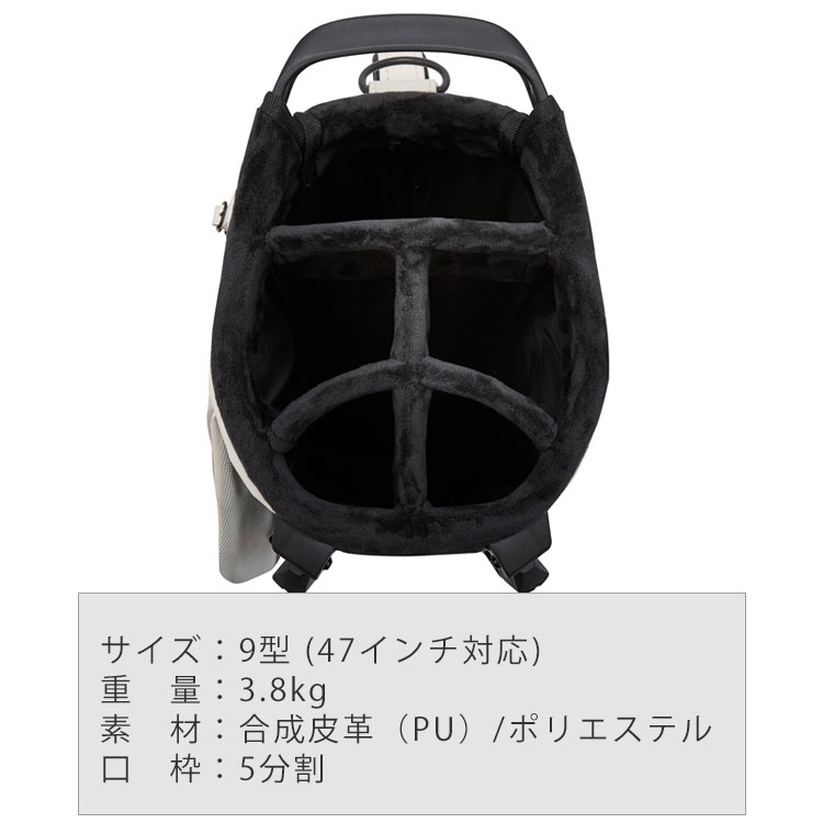 PRGR プロギア [ブラックキャディバッグ自立スタンド] PRGR（プロギア） スタンドバッグ スポーツモデル プロ仕様 スタンド