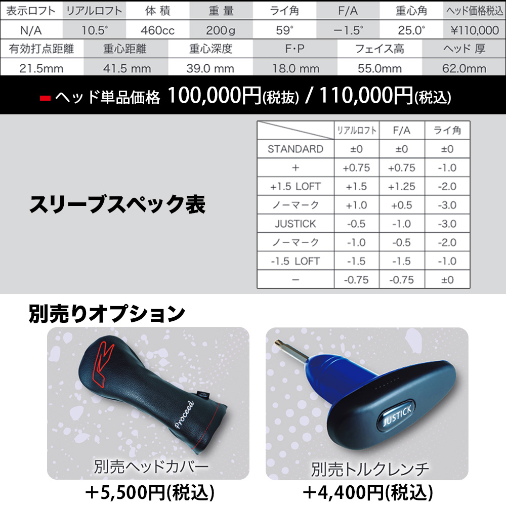 特注】 JUSTICK ジャスティック PROCEED DOUBLE-R 460MAX-HD
