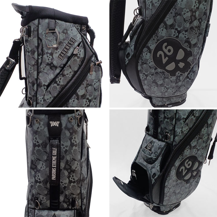 PXG スタンド キャディバッグ DARKNESS SKULL CAMO HYBRID STAND BAG 9型 軽量 B-PG040D  【PXG正規品】 ゴルフ