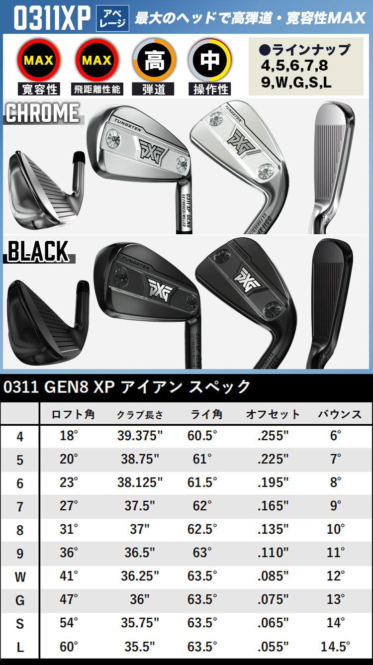 PXG 【特注】PXG GEN8シリーズ アイアン 0311P/0311XP/0311T N.S.PRO