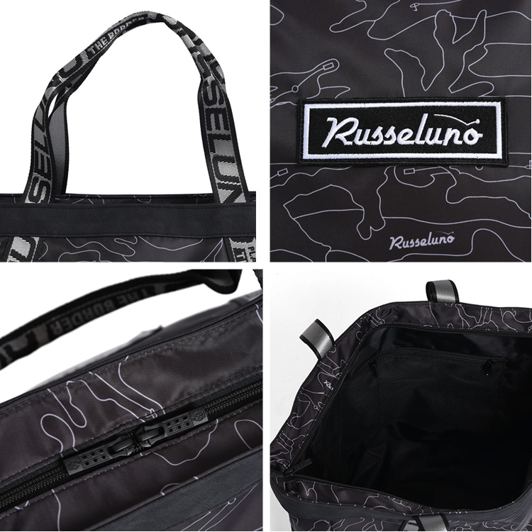 ラッセルノゴルフ Russeluno コースマップ カモ ビッグトート RGD-2332804 COURSE MAP CAMO BIG TOTE トートバッグ[即日発送・送料無料] Russeluno（ラッセルノ） ラッセルノゴルフ コースマップ カモ ビッグ