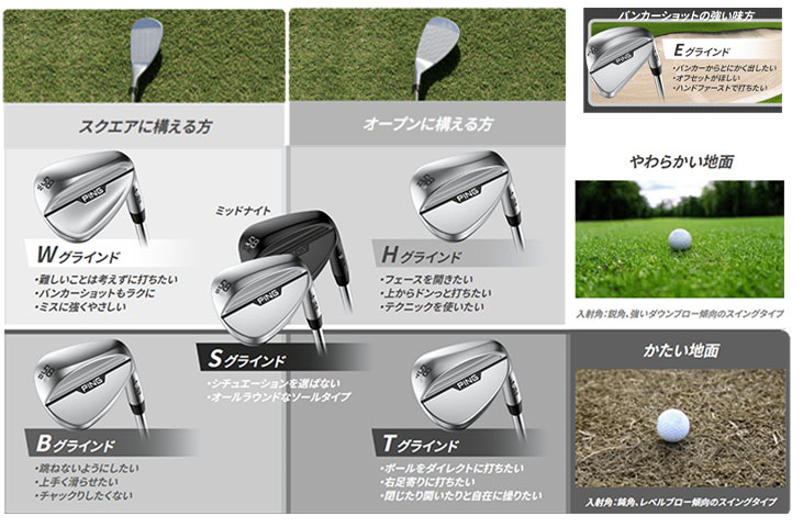 【第一ゴルフオリジナル】 ピン S159 ウェッジ エアロテック スチールファイバーHシリーズ h-PLUS/h-TOUR シャフト｜daiichigolf｜06