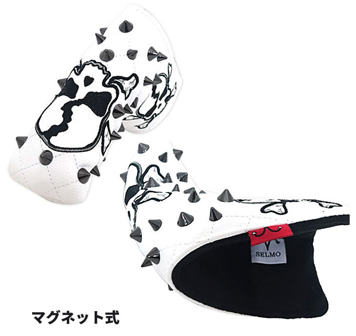 セルモ ピン型 パターカバー ブレード スクアッド 7912SQ 黒×白 SELMO
