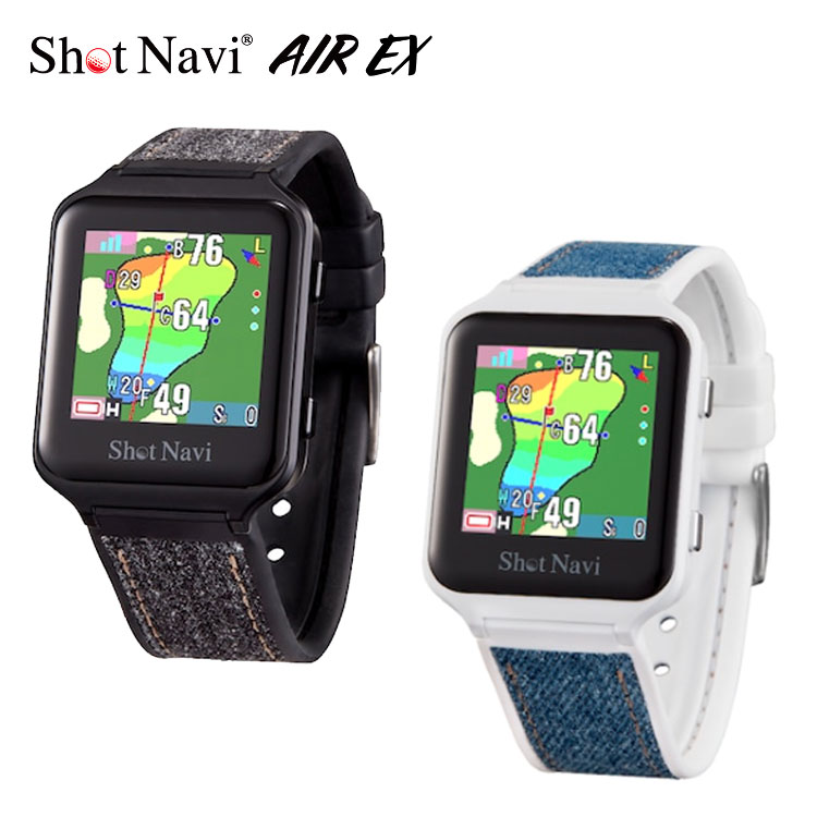 (ポイント10％)ShotNavi AIR EX ショットナビ エアー イーエックス GPSゴルフナビ 腕時計型｜daiichigolf