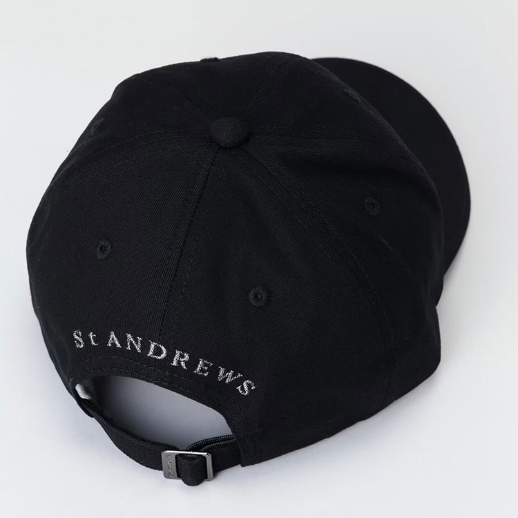 美品【セントアンドリュース】テディベア キャップ ゴルフ 黒ブラック×グレー St ANDREWS (ポイント10％) セント アンドリュース テディベア刺繍